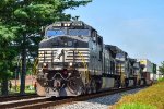 NS 9577 leads an intermodal train